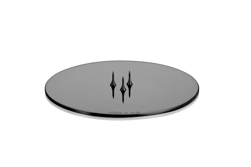 Candle_plate_black_shiny