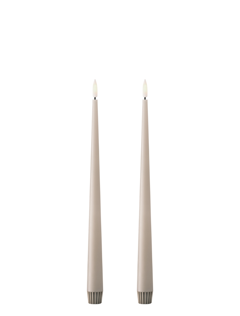 LED stagelys – No. 22 | LINEN GREY, 30 cm